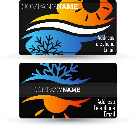 Air Conditioning Maintenance Business Card Vector Image