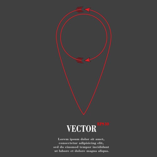 Map pointers flat modern web button and space vector image