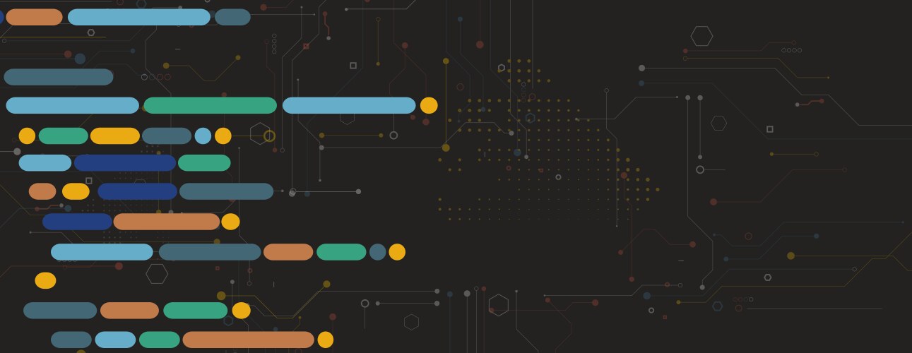 Abstract patterns in the language of machines vector image