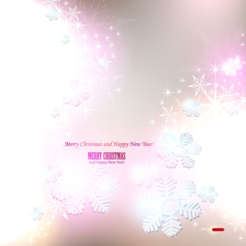 elegant christmas background with snowflakes and p vector image vector image