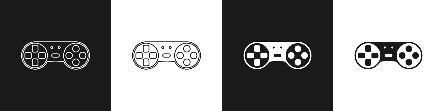Set game controller or joystick for console vector image