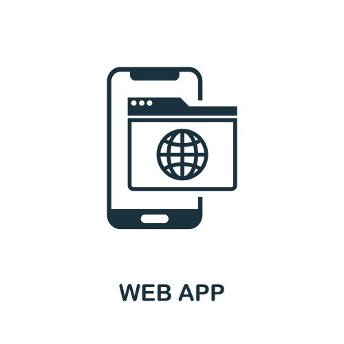 Web app icon simple element from development vector image