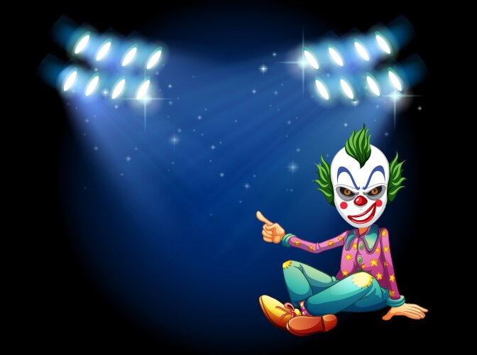Colourful Clown Cartoon Character Royalty Free Vector Image