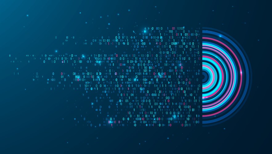 Abstract data transmission visualization – Royalty-Free Vector ...