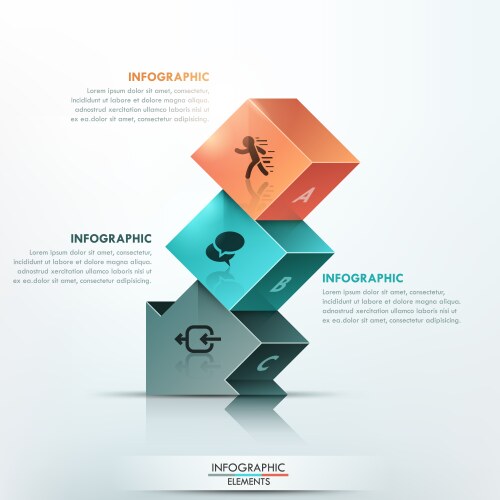 Modern infographics options banner vector image