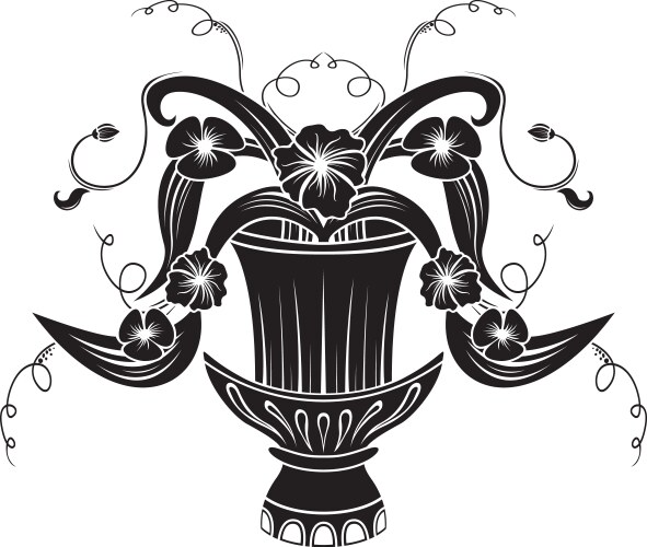 Vase with flowers Vector Image