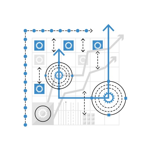 Web program algorithm vector image