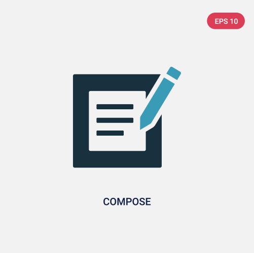 Two color compose icon from user interface vector image