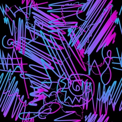 Neon star geometric seamless pattern Royalty Free Vector
