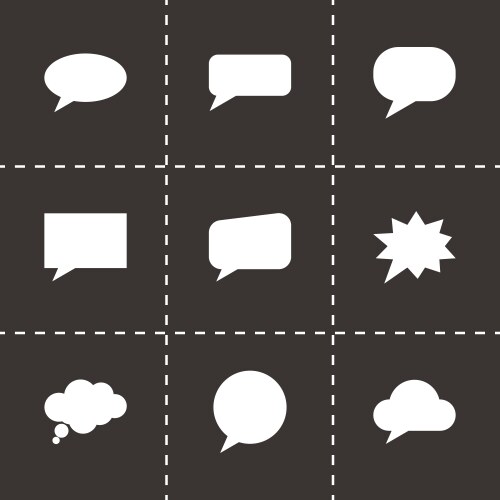 Empty white 3d speech bubbles different shapes Vector Image