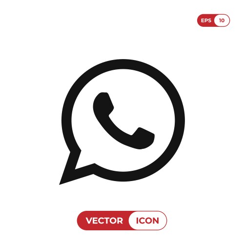 telephone icon whatsapp logo vector image