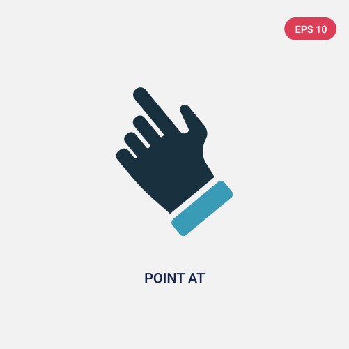 Two color point at icon from user interface vector image