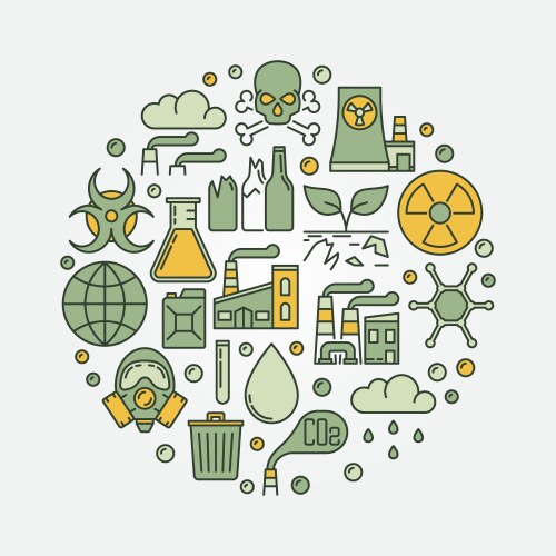 Pollution poster template layout environmental Vector Image