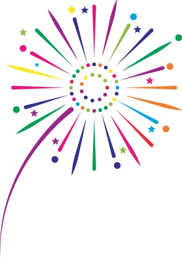 Fireworks Burst - Red & Blue Celebration – Royalty-Free Vector ...