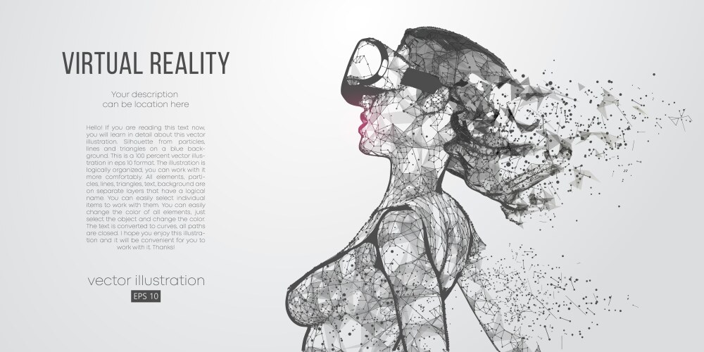 Holographic VR Headset - Futuristic Technology Vector Image