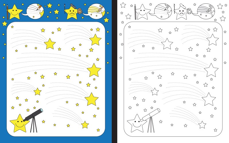 Preschool worksheet vector image