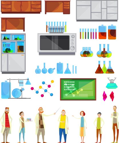Chemical laboratory Royalty Free Vector Image - VectorStock