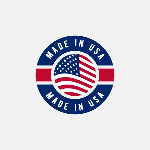 Made in USA Flag Label Vector Image