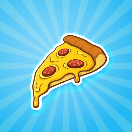 Sticker cheeseburger Royalty Free Vector Image