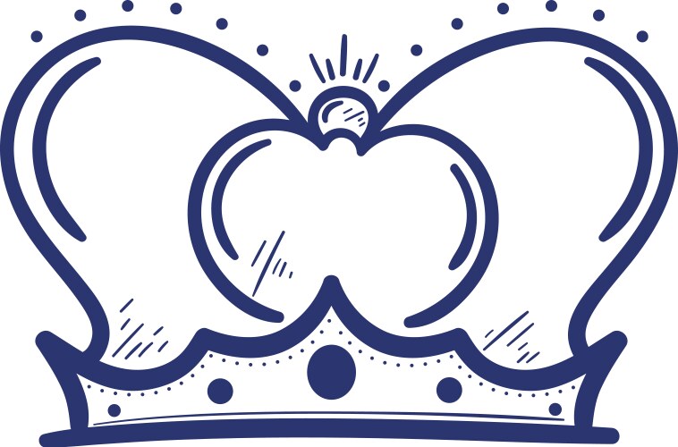 Queen crown sketch Royalty Free Vector Image - VectorStock