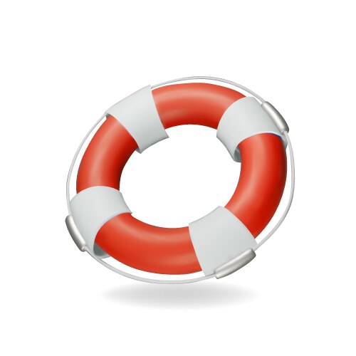 Ring buoy isolated safety sos bouy vector image