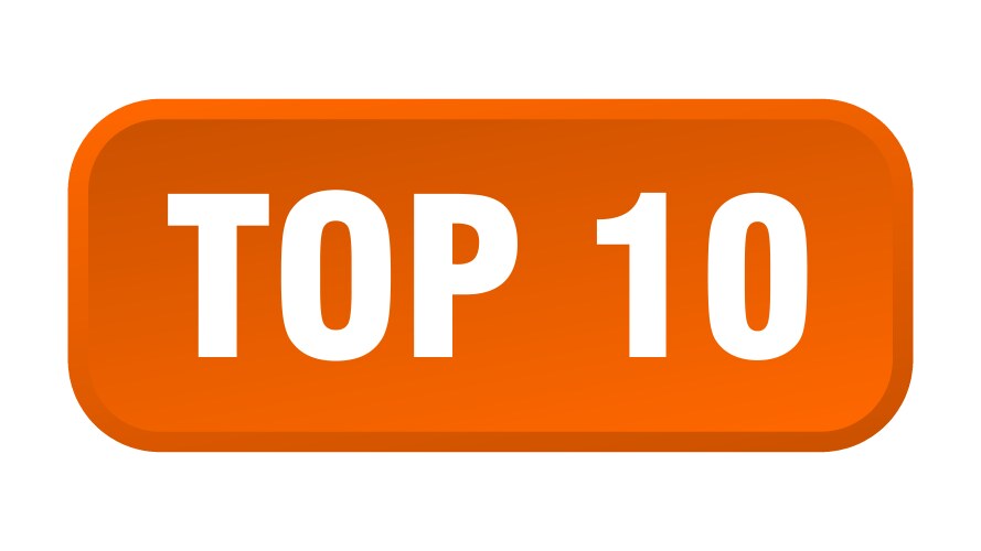Top 10 button square 3d push vector image