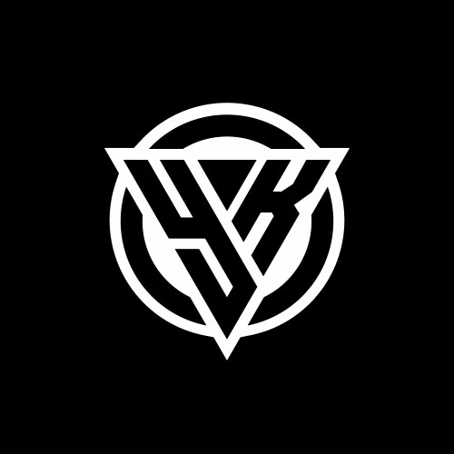 Yk logo monogram design template Royalty Free Vector Image