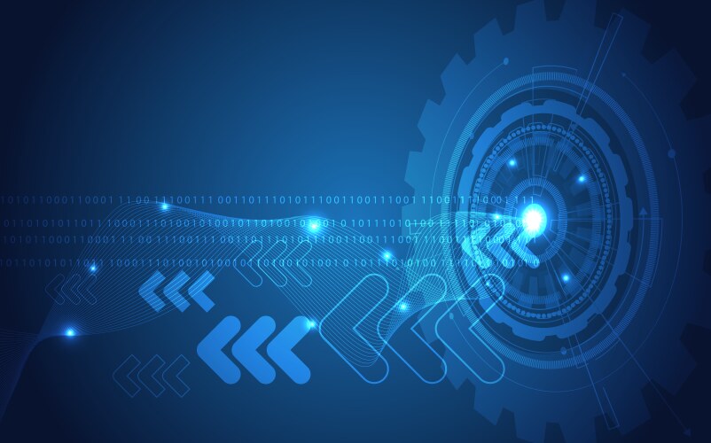 Abstract technology background with binary code vector image