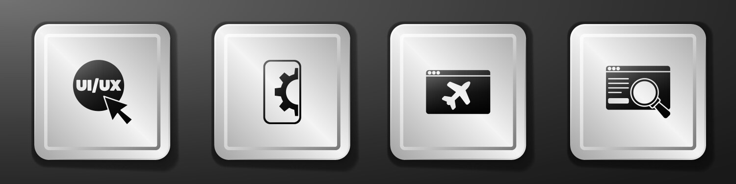 Set ui or ux design web development website vektorbild