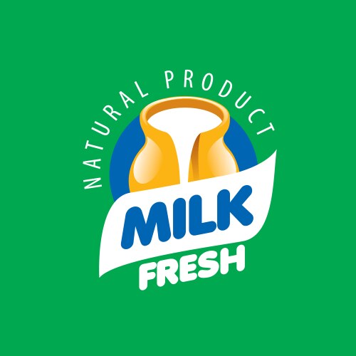 Logo milk Vector Image
