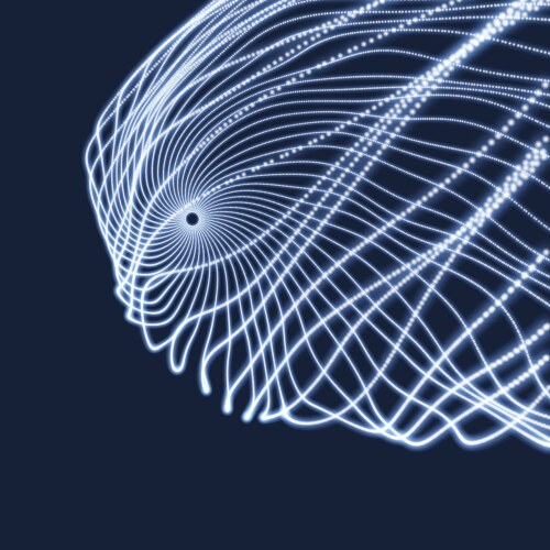 Array with dynamic particles 3d technology style vector image