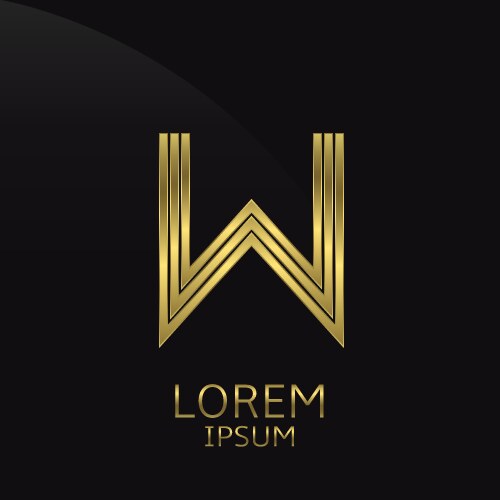 A golden gold feather letter logo icon design Vector Image