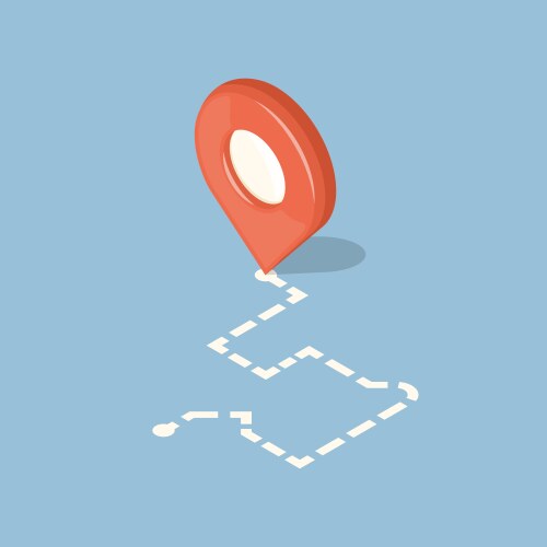 GPS Navigation Route Pointer vektorbild