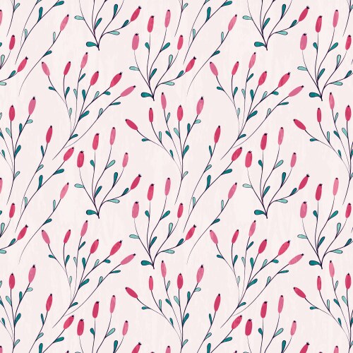 Seamless floral pattern with winter plants Vector Image