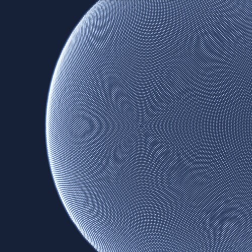 Array with dynamic particles 3d technology style vector image