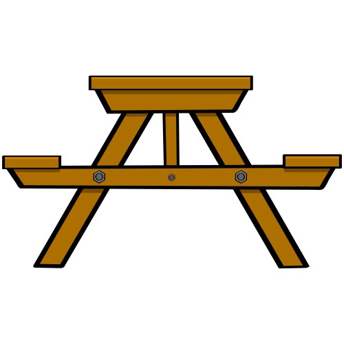 Picnic wood table Royalty Free Vector Image - VectorStock