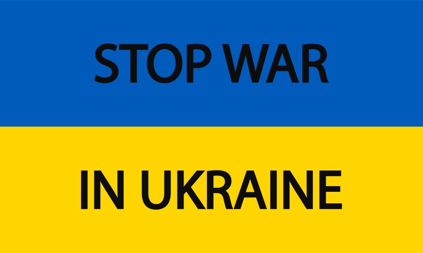 Stop war in ukraine flag Vector Image