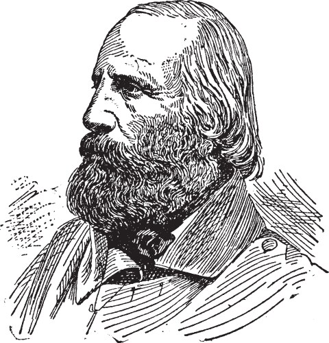 Giuseppe garibaldi vintage Vector Image