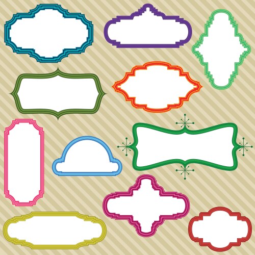 Vintage labels borders frames Royalty Free Vector Image