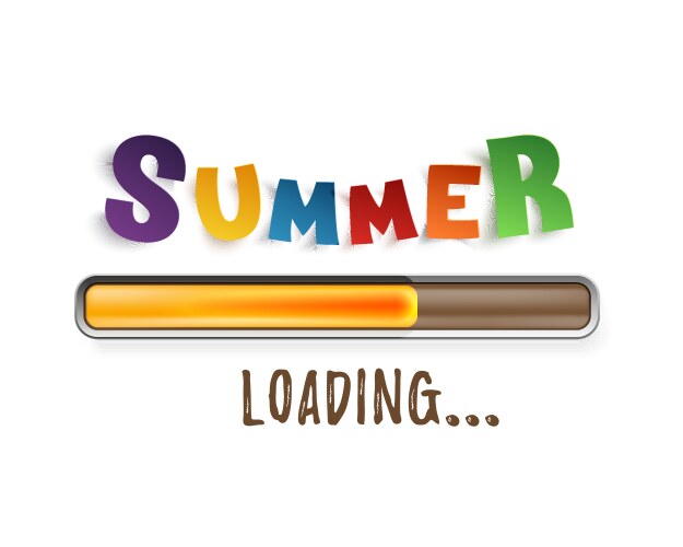 Weekend loading bar isolated on white background Vector Image