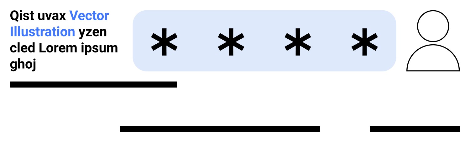 Password security visual with input field vector image