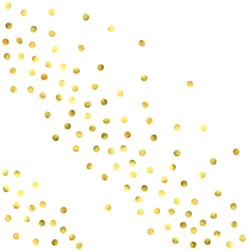 Gold glitter confetti with dots Royalty Free Vector Image