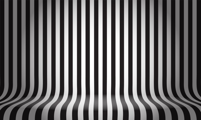 Black white line pattern studio display empty vector image