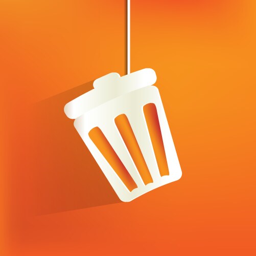 Recycle bin icon symbol flat modern web design Vector Image