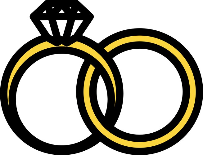 Wedding ring in heart Royalty Free Vector Image