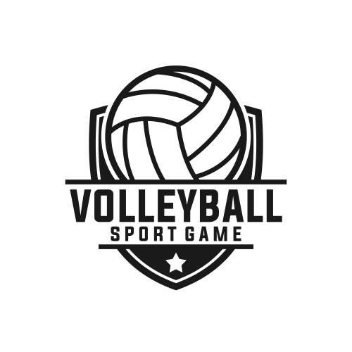 Volleyball Badge Template Vector Image
