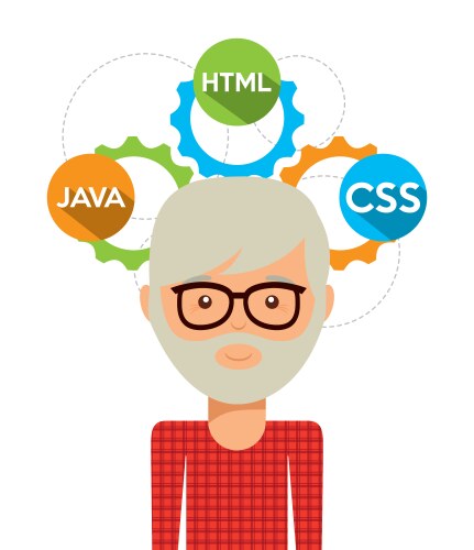 Software programmer vector image