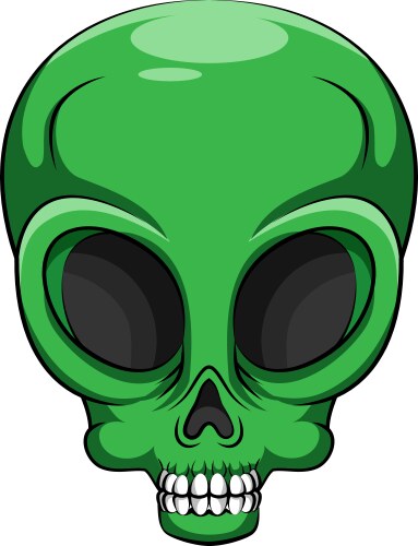 Alien head isolated white background design Vector Image