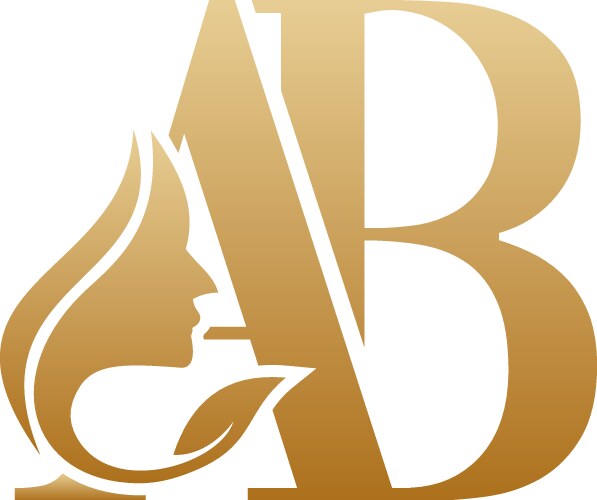 Initial ab face beauty logo design templates Vector Image