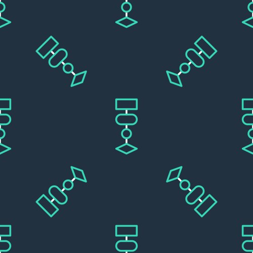 Line algorithm icon isolated seamless pattern vector image
